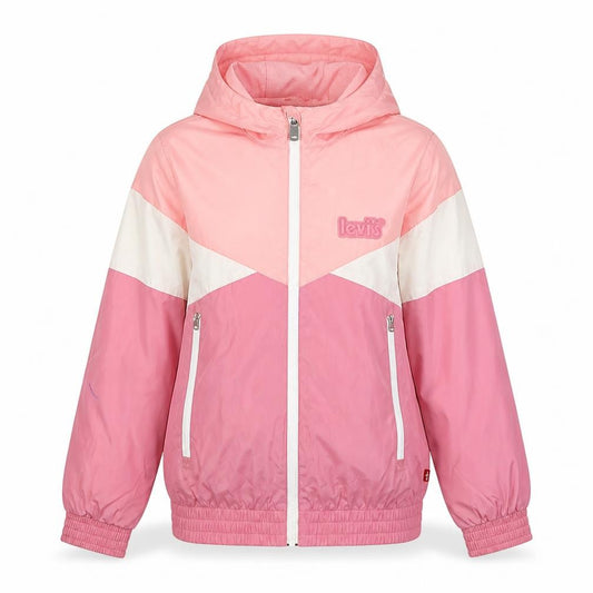 Levi's Girls Pink Colourblock Hooded Track Jacket 12 Years