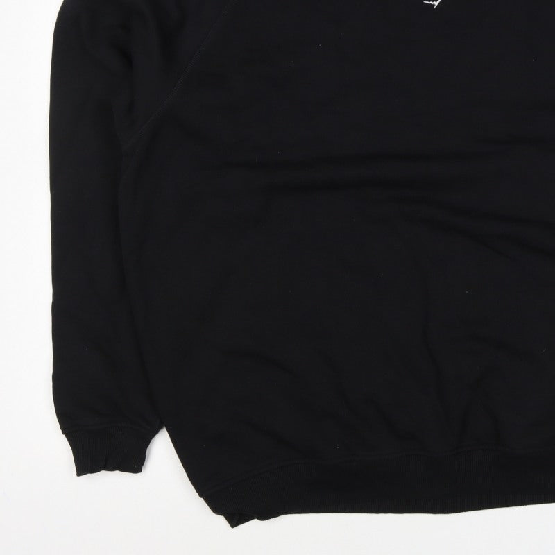 Gymshark Unisex Adults Black 2XL Pullover Crew Neck Logo Sweatshirt