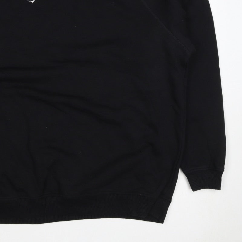 Gymshark Unisex Adults Black 2XL Pullover Crew Neck Logo Sweatshirt