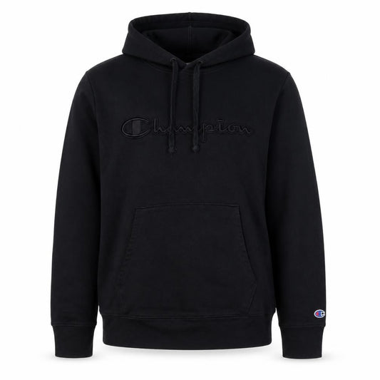 Champion Men’s Black M Pullover Hoodie Embroidered Logo Pocket