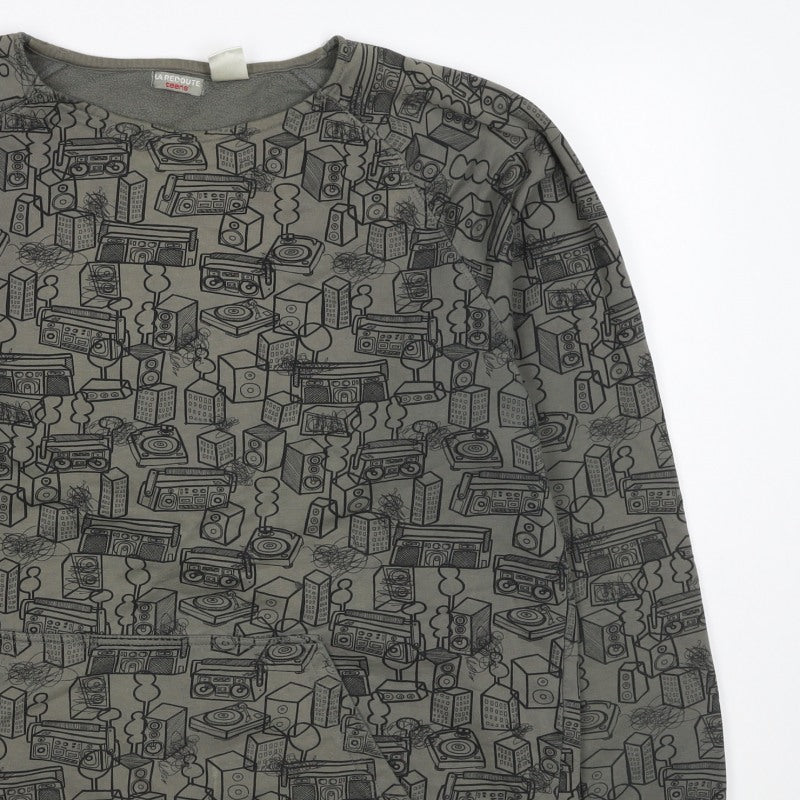 La Redoute Teens Grey M Pullover Graphic Music Sweatshirt