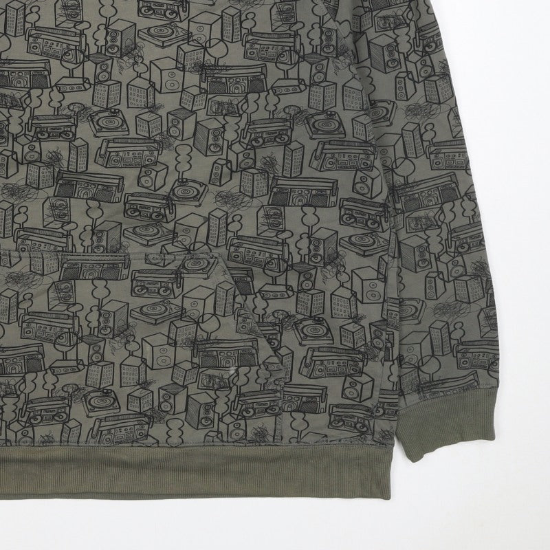 La Redoute Teens Grey M Pullover Graphic Music Sweatshirt