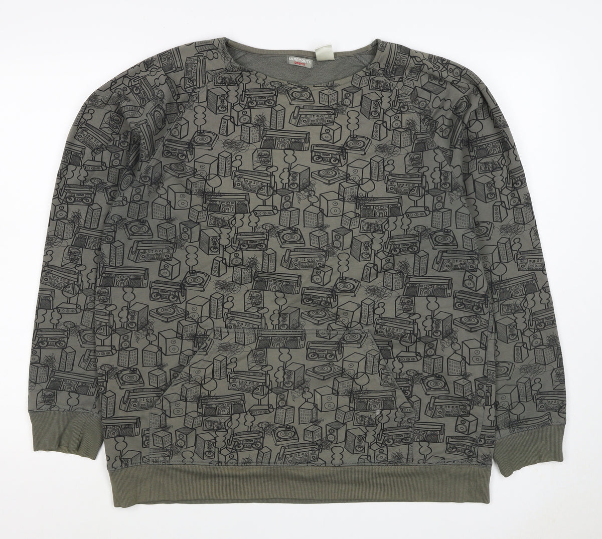 La Redoute Teens Grey M Pullover Graphic Music Sweatshirt