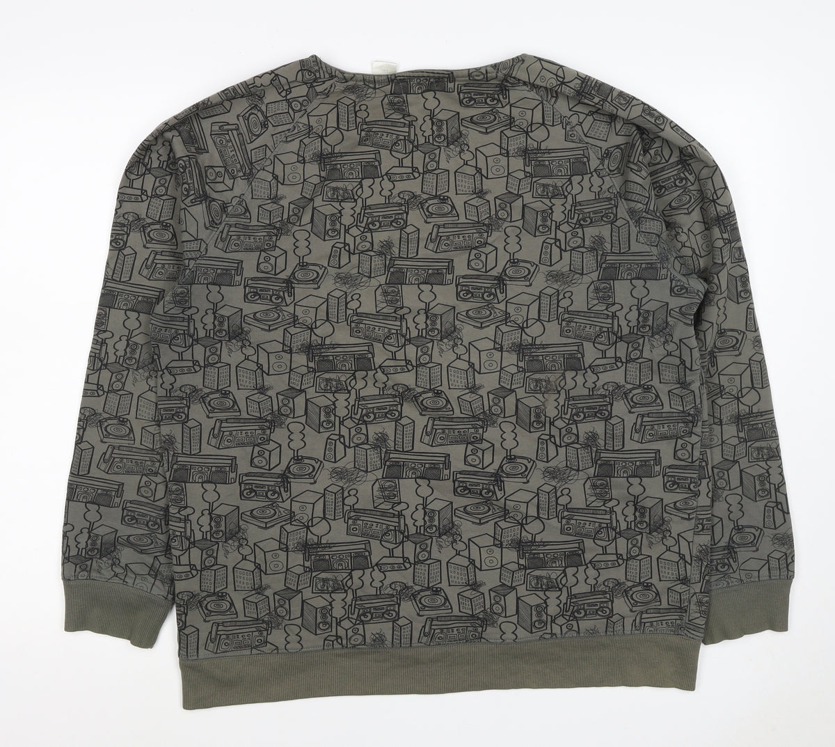 La Redoute Teens Grey M Pullover Graphic Music Sweatshirt