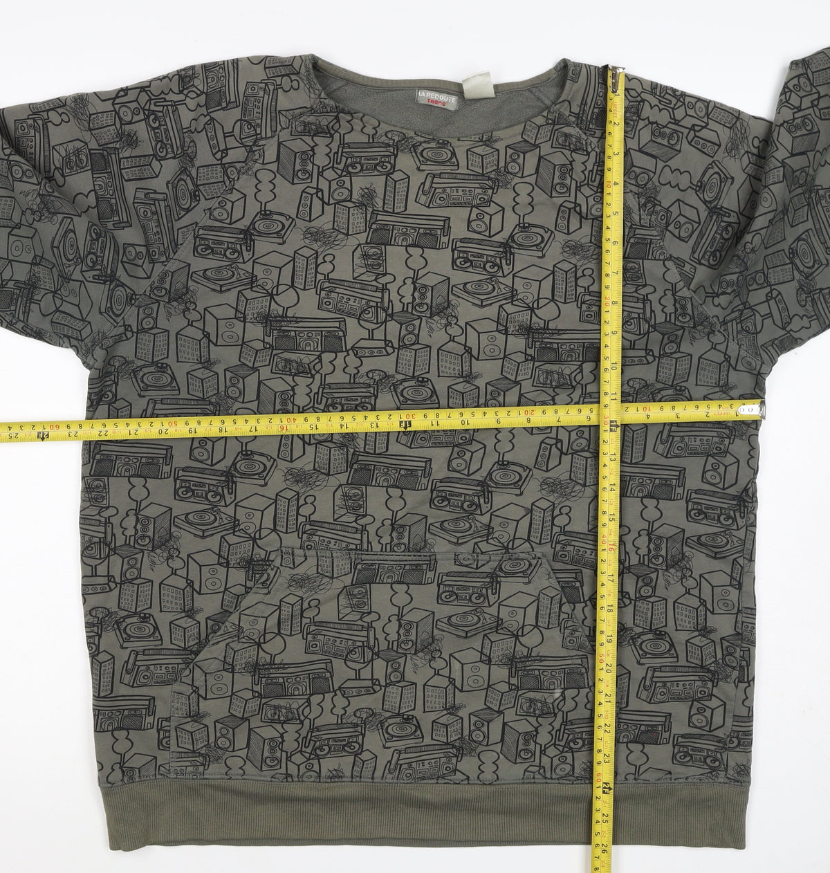 La Redoute Teens Grey M Pullover Graphic Music Sweatshirt