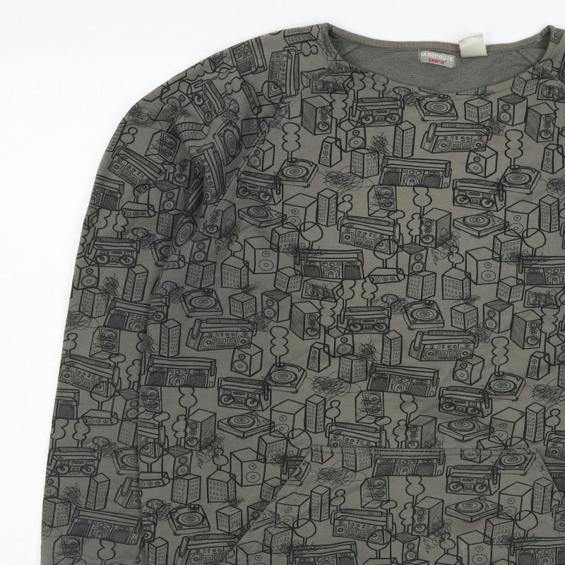 La Redoute Teens Grey M Pullover Graphic Music Sweatshirt