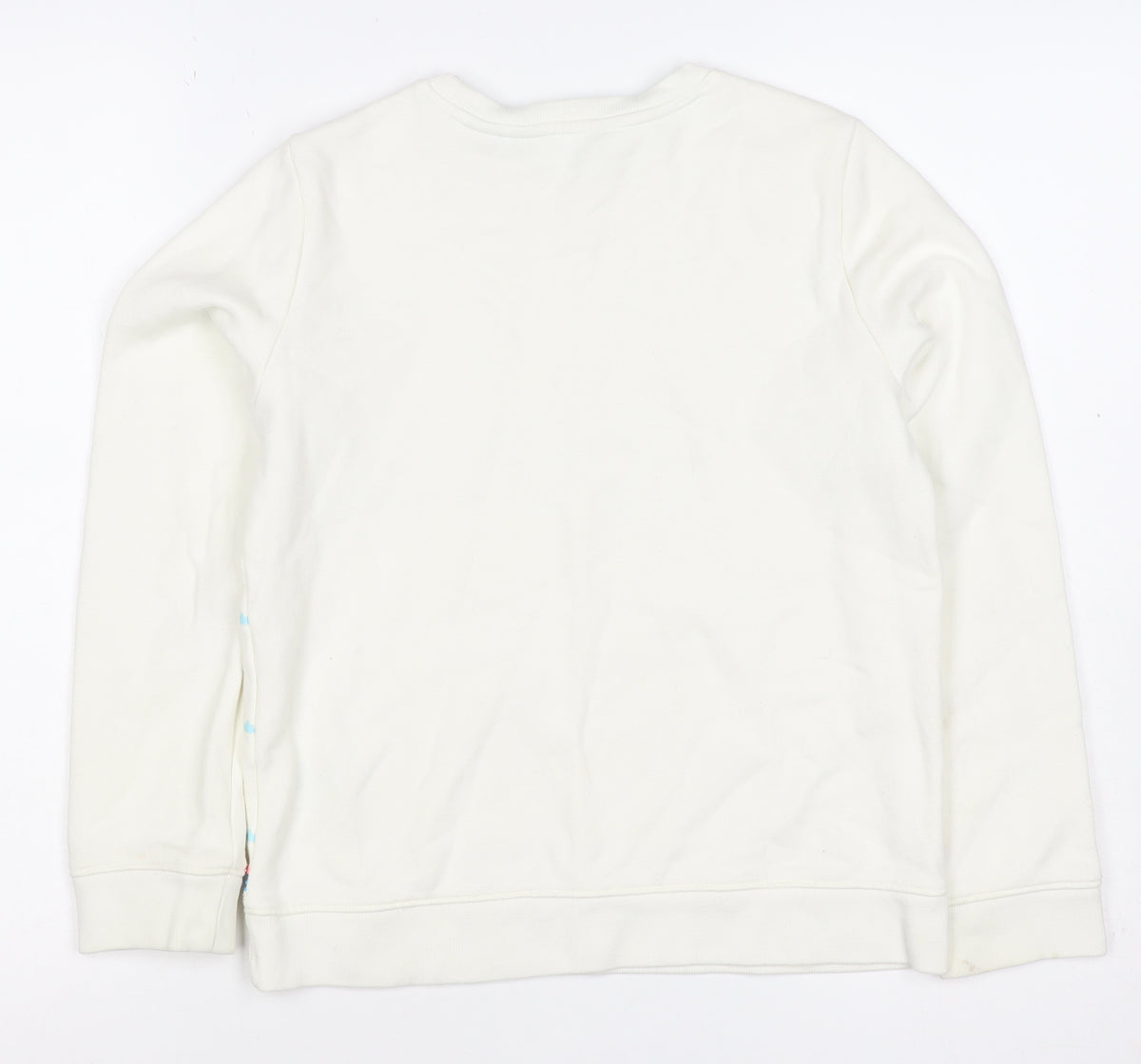 Lands' End Girls Ivory Cat Fair Isle Sweatshirt 10-11 Years Pullover