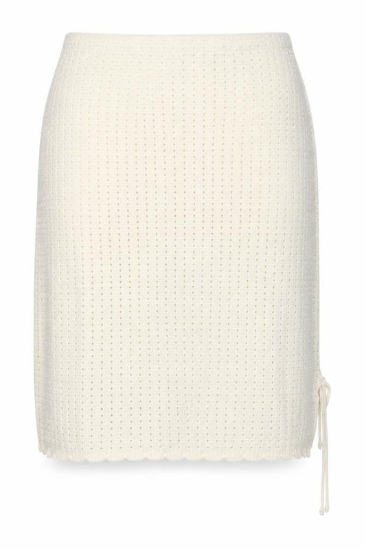 COS Women Ivory UK 16 Knit Drawstring Pencil Mini Skirt