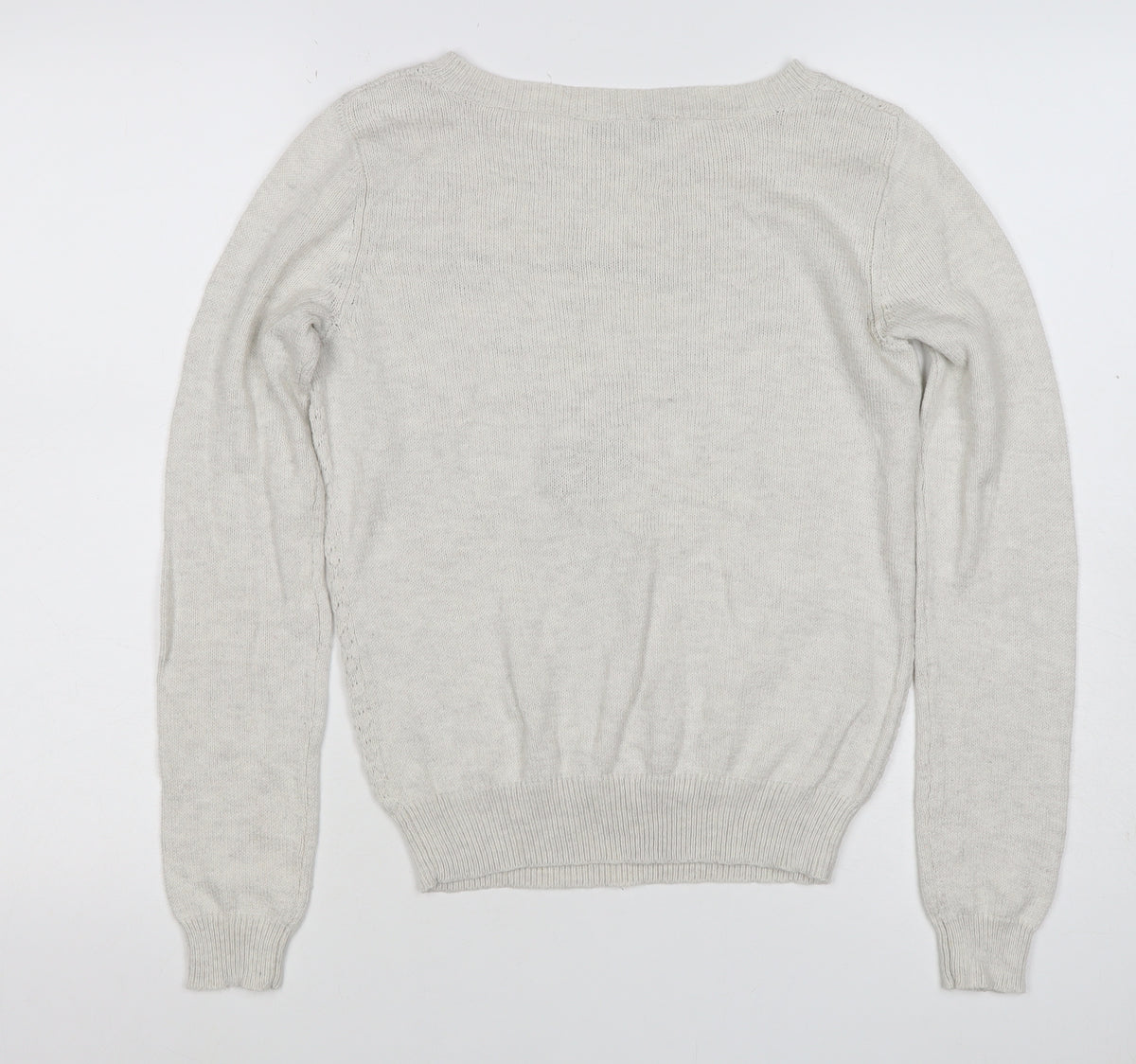 Dorothy Perkins Women Ivory Size 12 Dog Face Knit Pullover Jumper