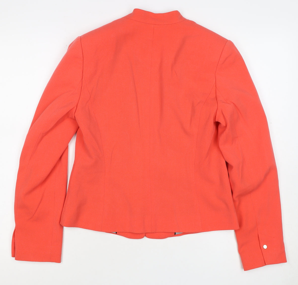 Marks and Spencer Women Orange UK 10 Lined Single-Breasted Blazer