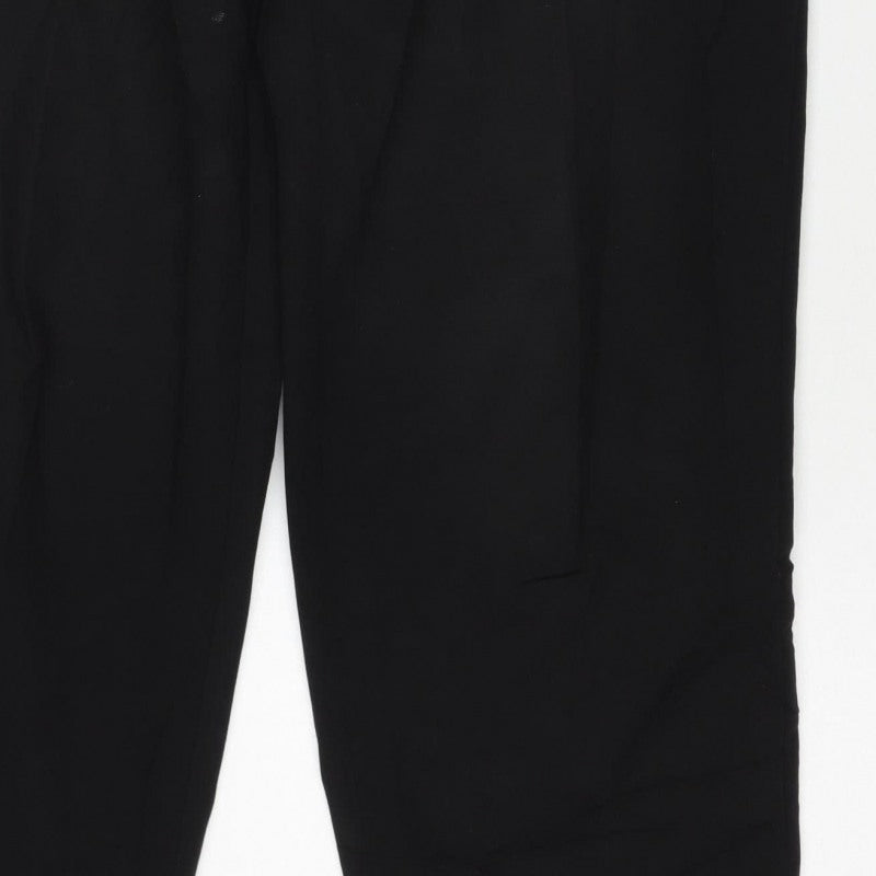 Marks & Spencer Women Black Size 6 Short Straight Leg Work Trousers