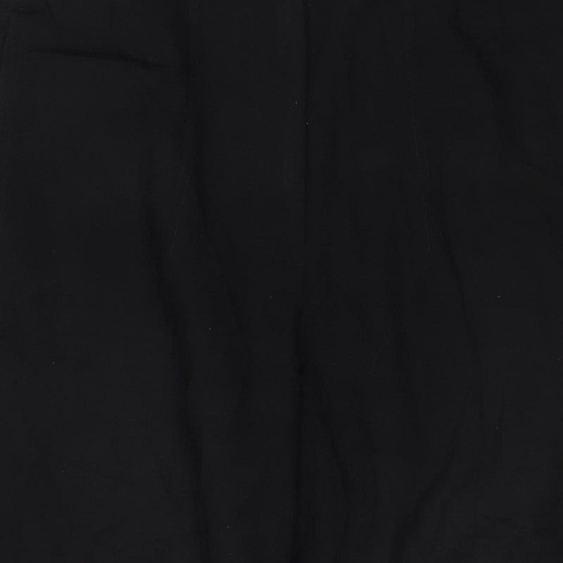 Marks & Spencer Women Black Size 6 Short Straight Leg Work Trousers