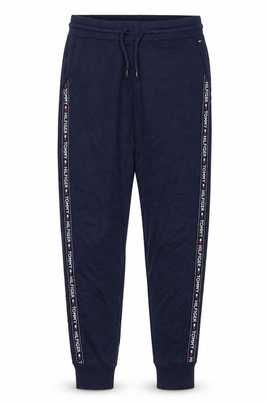 Tommy Hilfiger Men’s Blue L Jogger Sweatpants Logo Side Stripe