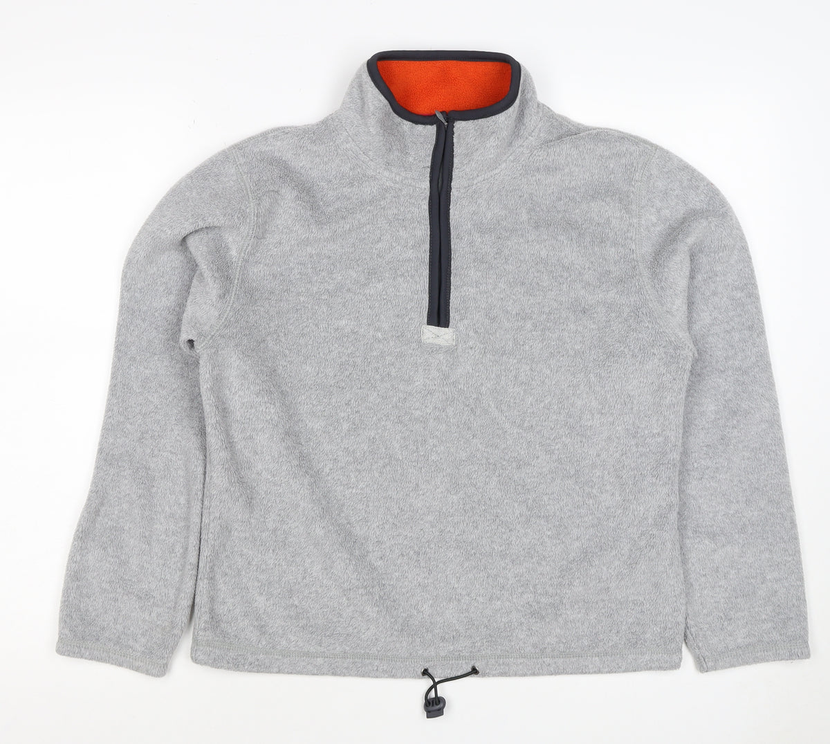 U-RIGHT Women’s Grey Fleece 1/4 Zip Pullover Sweatshirt Size L