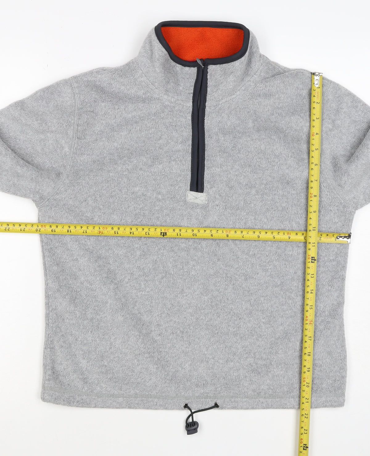 U-RIGHT Women’s Grey Fleece 1/4 Zip Pullover Sweatshirt Size L