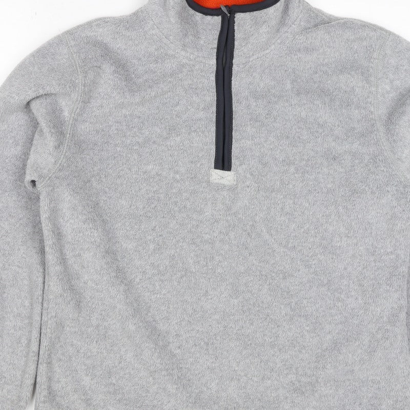 U-RIGHT Women’s Grey Fleece 1/4 Zip Pullover Sweatshirt Size L