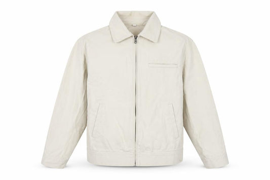 Uniqlo Girls Ivory Cotton Zip Jacket Age 14-15 Years Collared