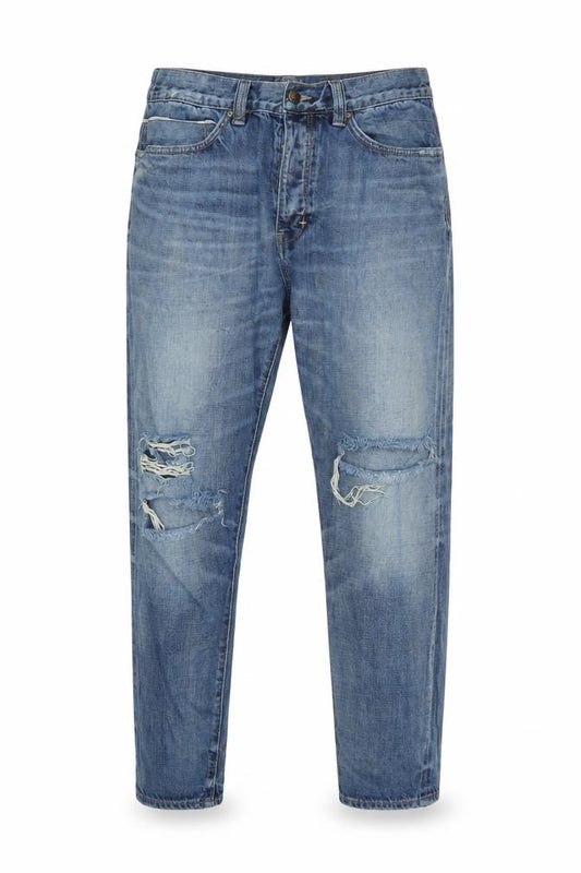 NEUW Mens Blue W33 L32 Slim Tapered Distressed Jeans