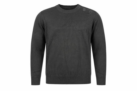 Firetrap Men's Grey XL Button Shoulder Crew Neck Knit Jumper