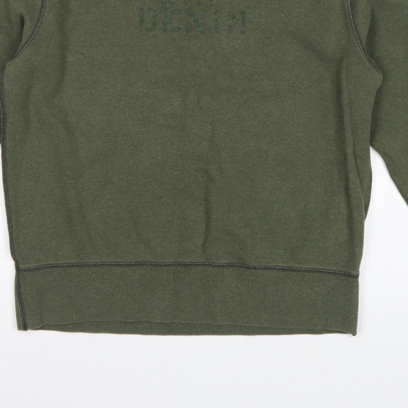 Gap Men’s Green S Pullover Crew Neck Logo Fleece Sweatshirt