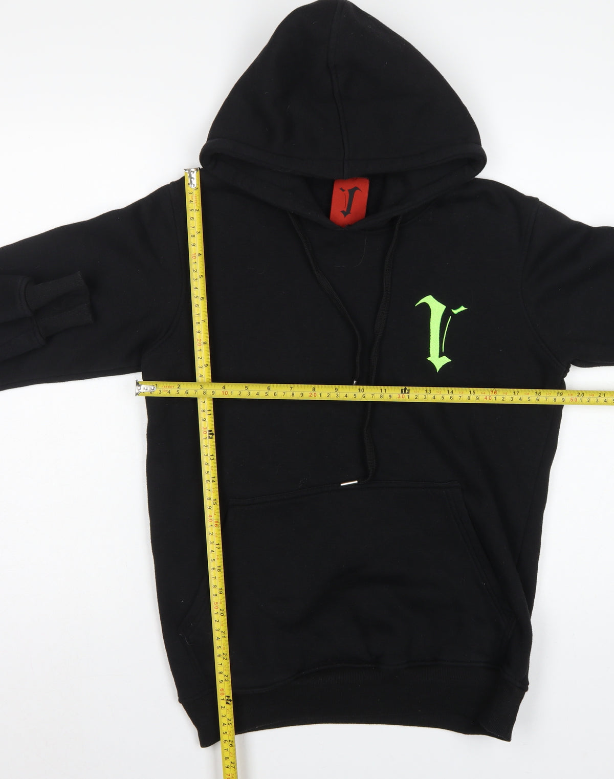 Volch Men’s Black S Pullover Hoodie Gothic Logo Graphic Print