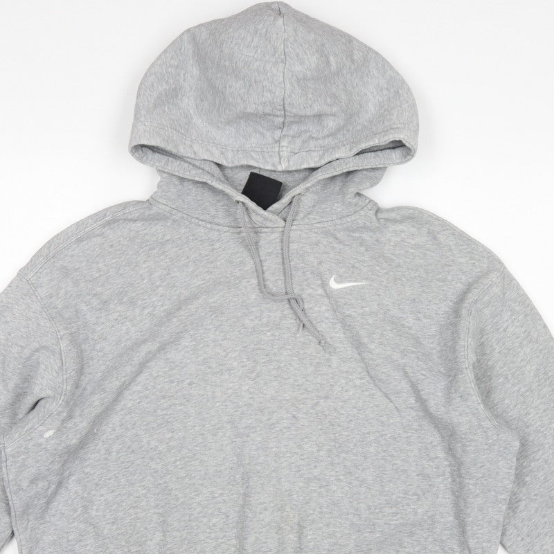 Nike Women’s Grey S Pullover Hoodie Logo Fleece Drawstring