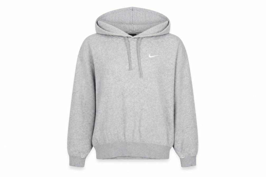 Nike Women’s Grey S Pullover Hoodie Logo Fleece Drawstring