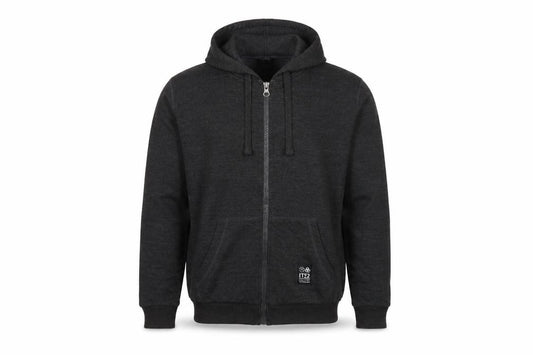 Island Trading Men's Black L Full Zip Hooded Fleece Hoodie Pockets