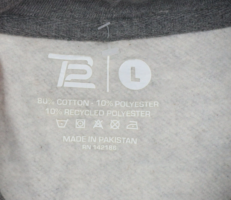 TB12 Men’s Grey L Tom Brady Graphic Print Pullover Hoodie