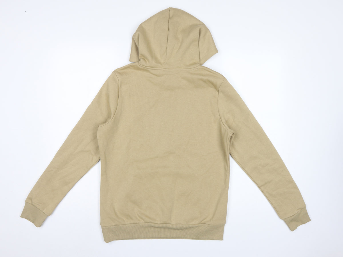 Puma Womens Beige Logo Pullover Hooded Sweatshirt Hoodie Size M