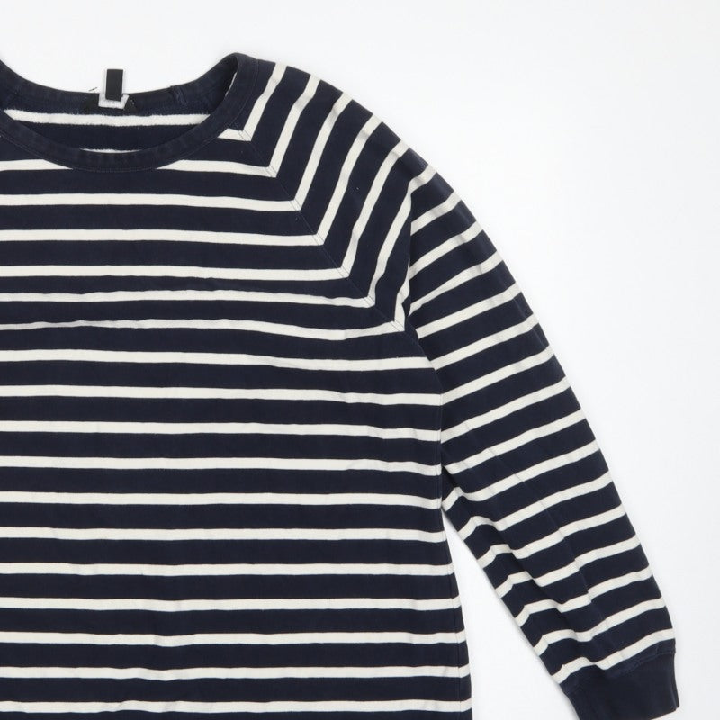 Isabella Oliver Women’s Blue Striped Size 4 Maternity Pullover Sweatshirt