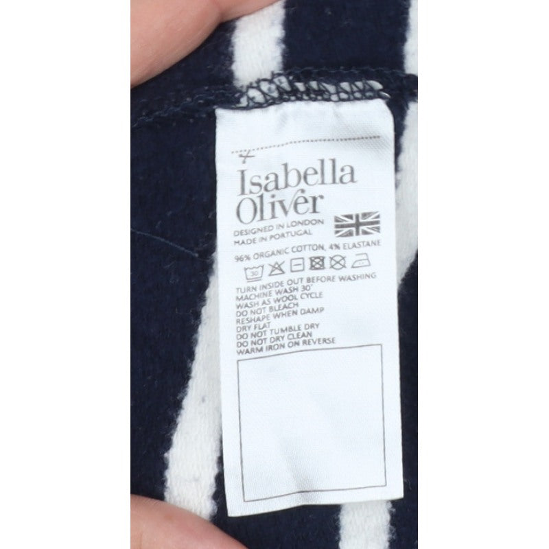 Isabella Oliver Women’s Blue Striped Size 4 Maternity Pullover Sweatshirt