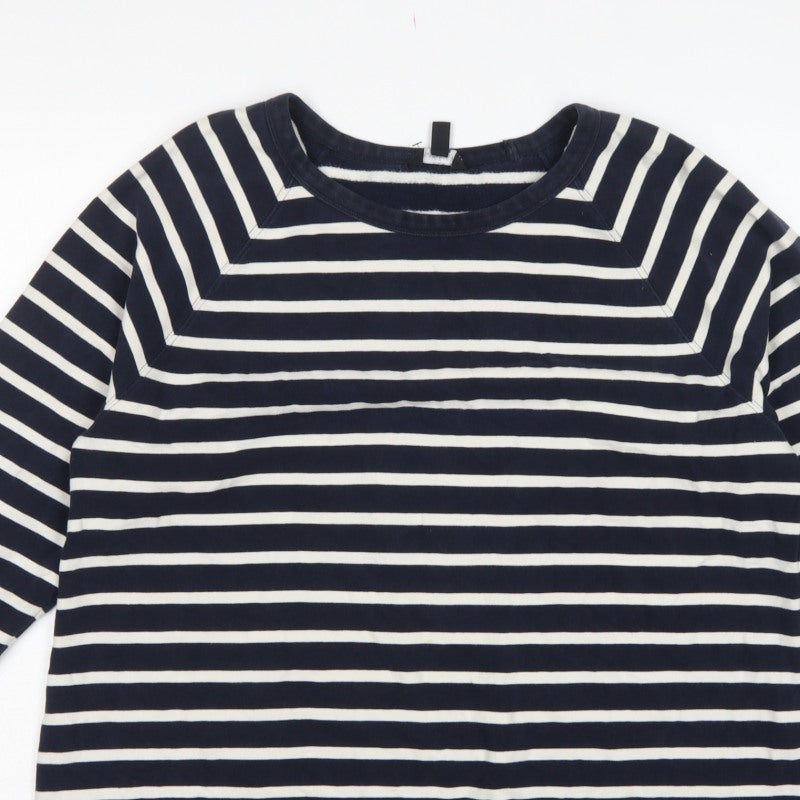 Isabella Oliver Women’s Blue Striped Size 4 Maternity Pullover Sweatshirt