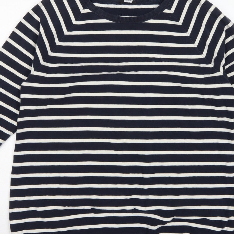 Isabella Oliver Women’s Blue Striped Size 4 Maternity Pullover Sweatshirt