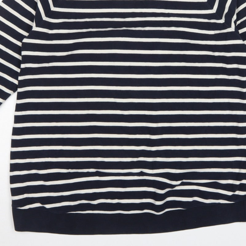 Isabella Oliver Women’s Blue Striped Size 4 Maternity Pullover Sweatshirt