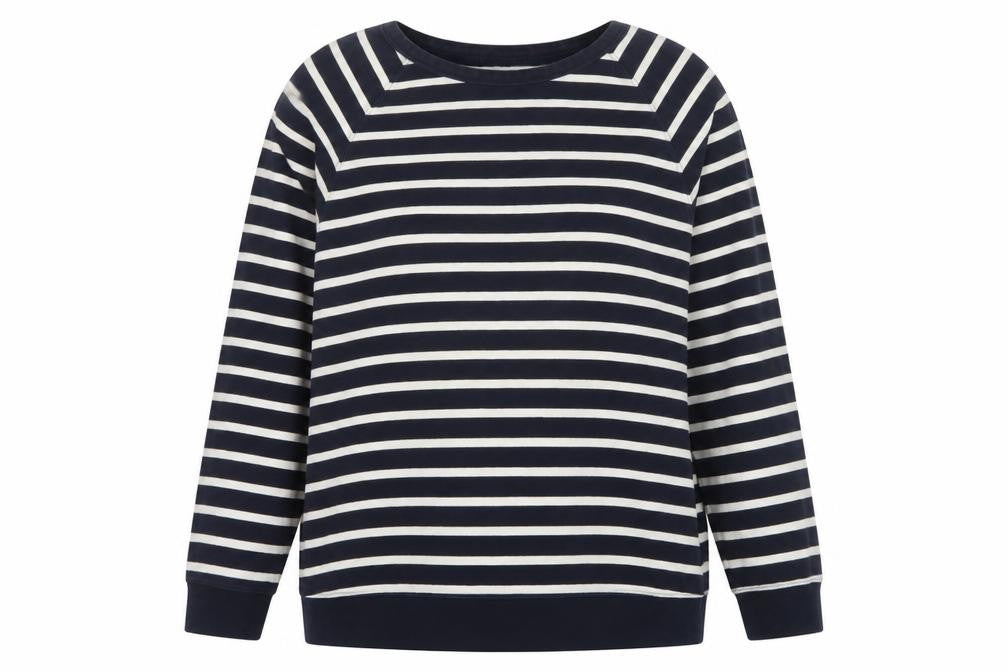 Isabella Oliver Women’s Blue Striped Size 4 Maternity Pullover Sweatshirt