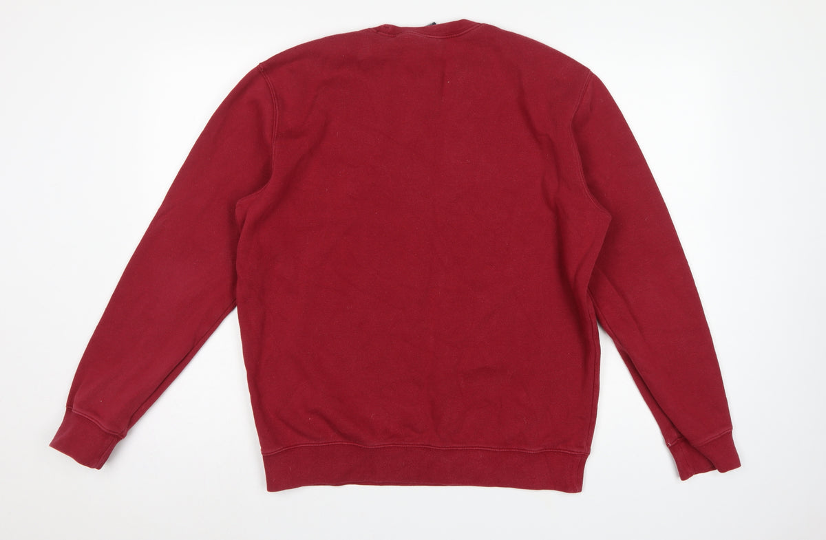 Champion Men’s Red Large Logo Graphic Pullover Sweatshirt