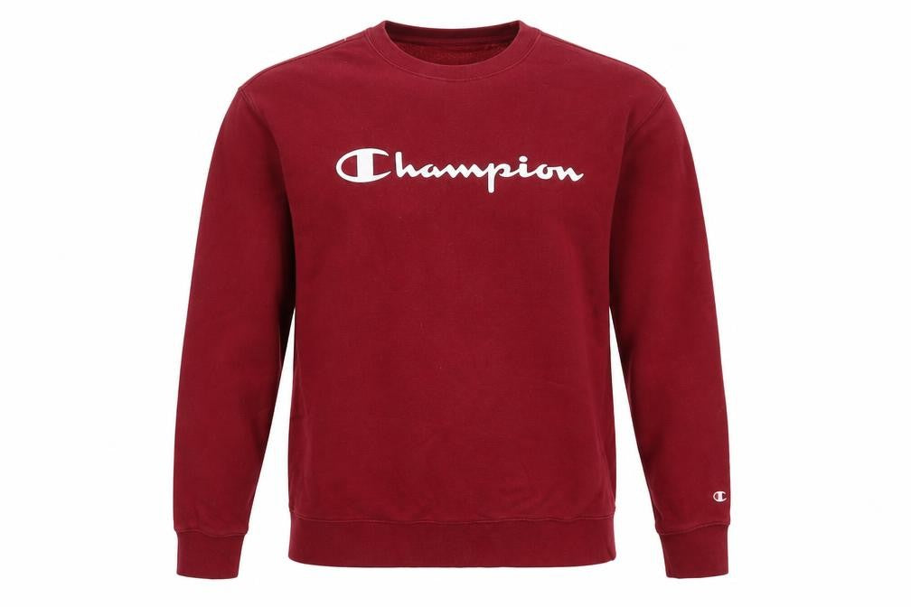 Champion Men’s Red Large Logo Graphic Pullover Sweatshirt