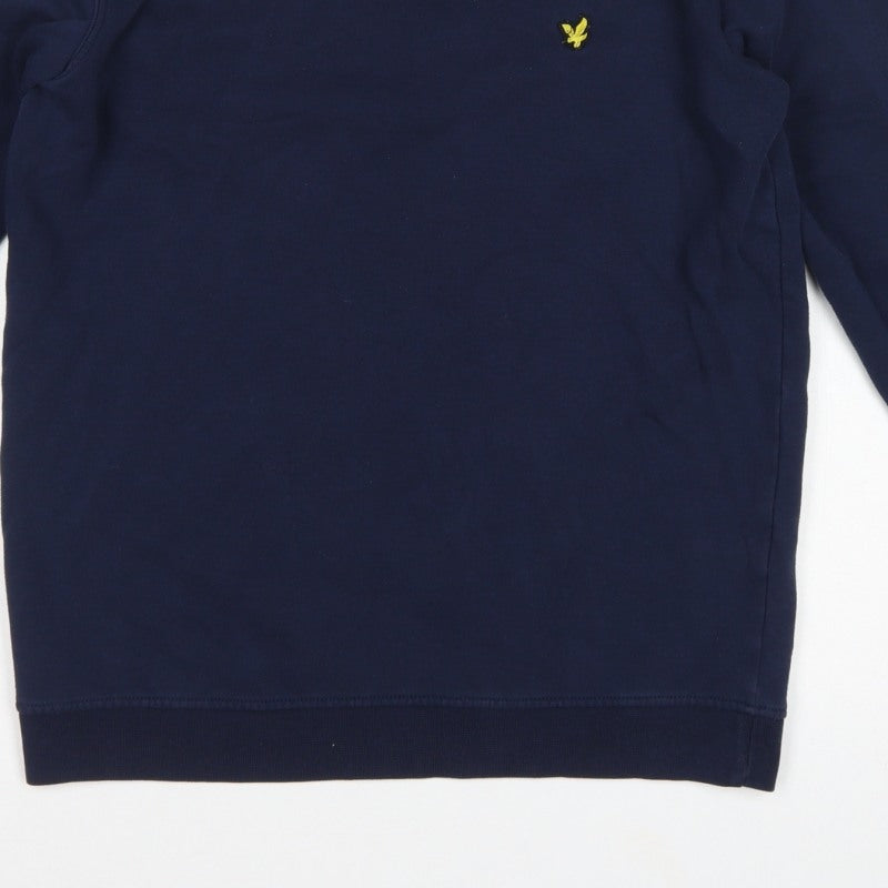 Lyle & Scott Boys Blue 14-15 Years Crew Neck Logo Pullover Sweatshirt