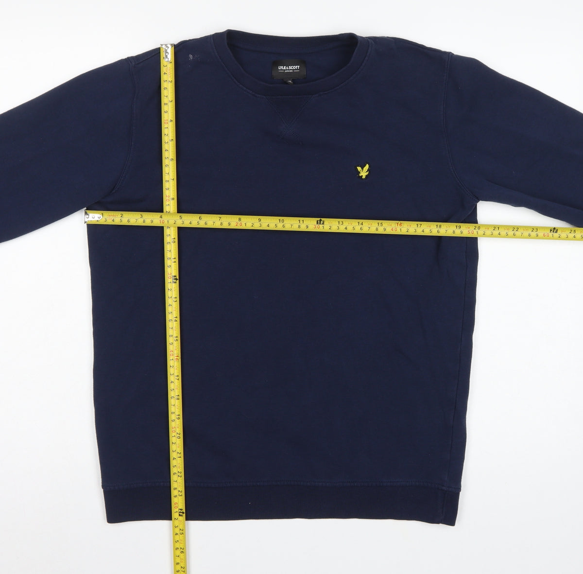 Lyle & Scott Boys Blue 14-15 Years Crew Neck Logo Pullover Sweatshirt