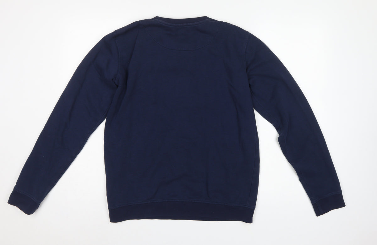 Lyle & Scott Boys Blue 14-15 Years Crew Neck Logo Pullover Sweatshirt