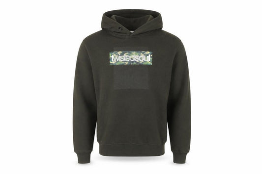 Twisted Soul Men’s Brown XS Pullover Hoodie Camo Logo Graphic