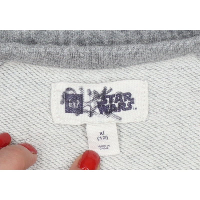 Gap Girls Grey 12 Years Pullover Star Wars Millennium Falcon Sweatshirt