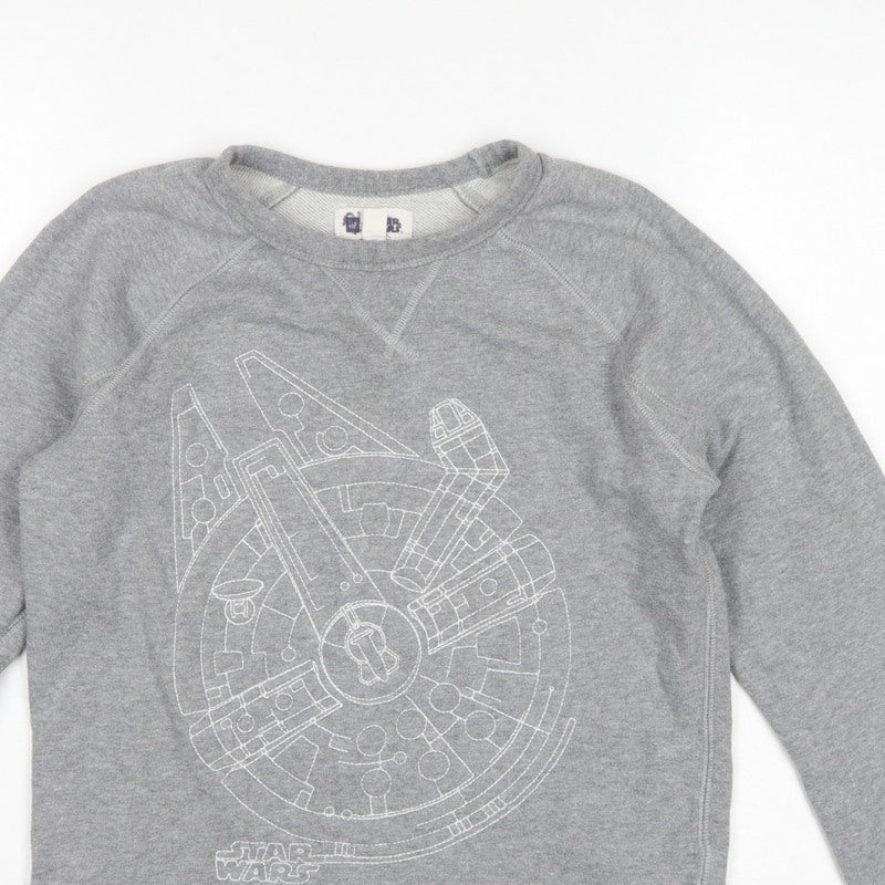Gap Girls Grey 12 Years Pullover Star Wars Millennium Falcon Sweatshirt