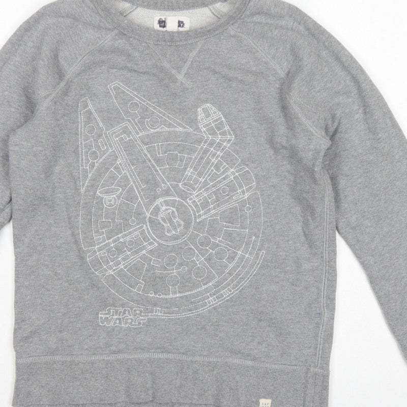 Gap Girls Grey 12 Years Pullover Star Wars Millennium Falcon Sweatshirt