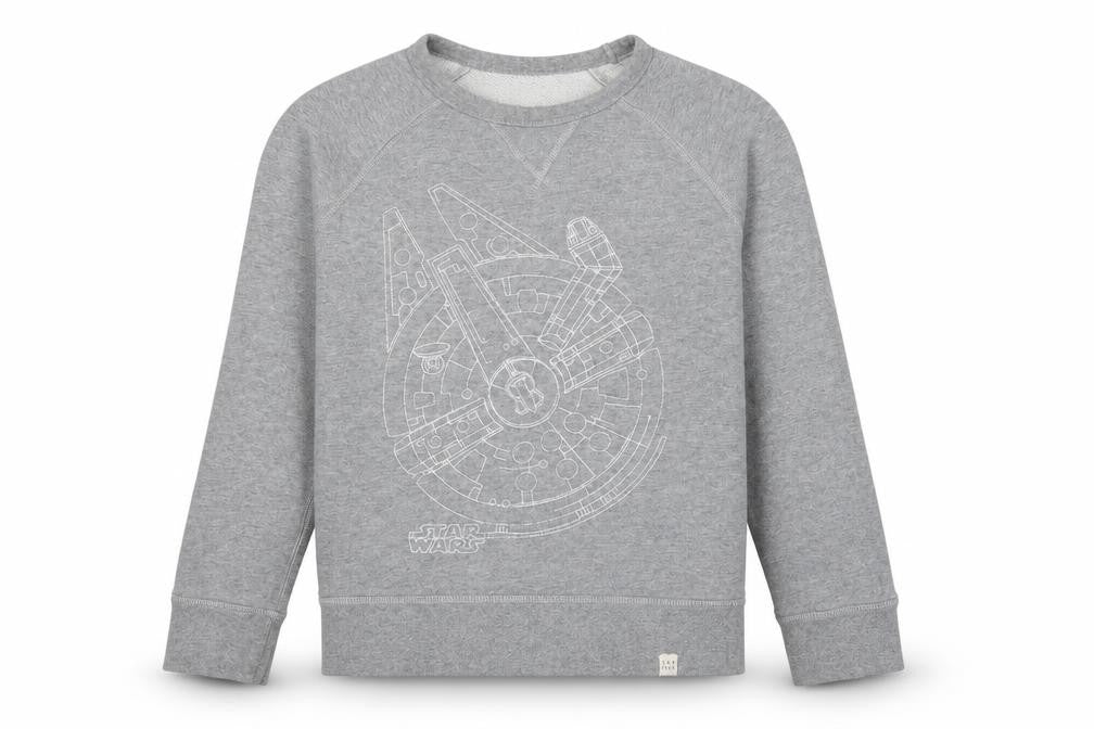 Gap Girls Grey 12 Years Pullover Star Wars Millennium Falcon Sweatshirt