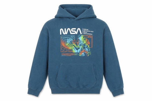 H&M Boys Blue NASA Space Graphic Pullover Hoodie UK 14 Years