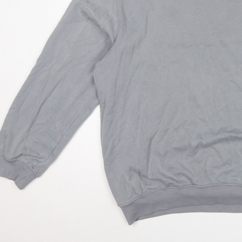 H&M Men’s Grey L Relaxed Fit Crew Neck Pullover Sweatshirt