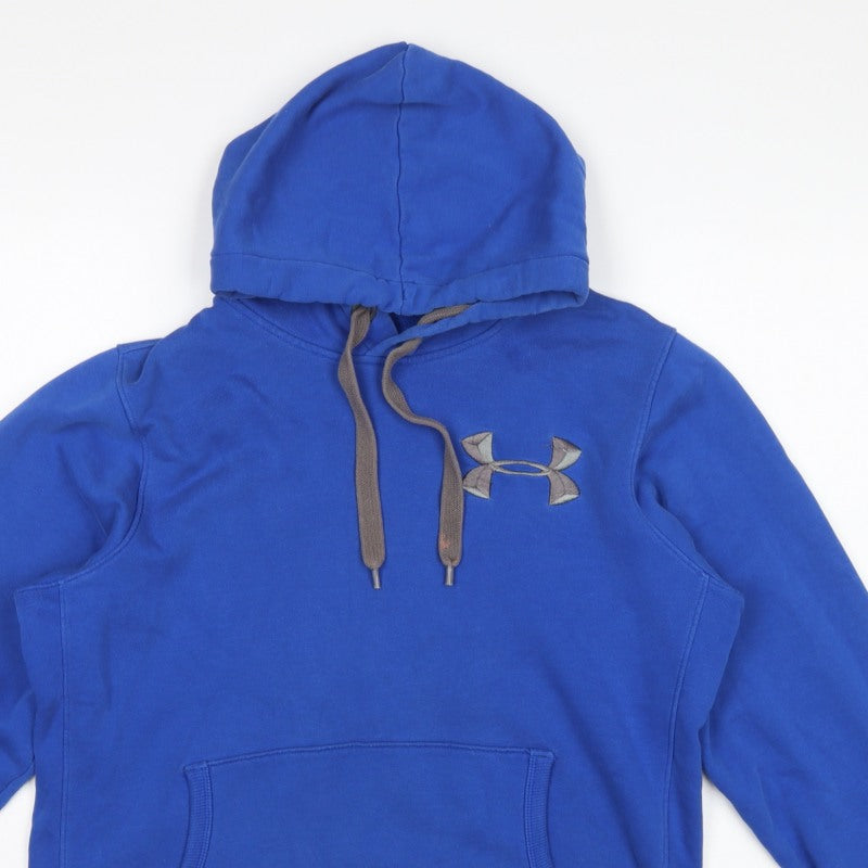 Under Armour Men Blue M Pullover Hoodie Charged Cotton Storm