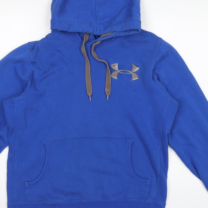 Under Armour Men Blue M Pullover Hoodie Charged Cotton Storm